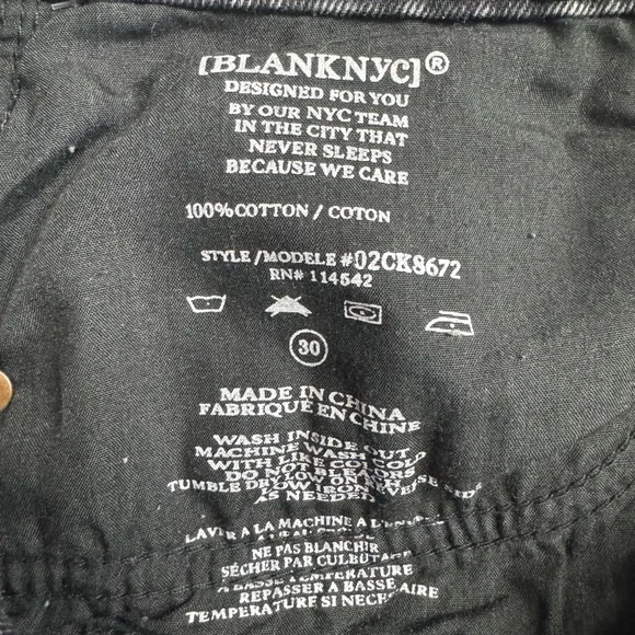 BlankNYC NWT Sabotage Frayed Faded Black Wash High-Rise Shorts Denim Size 30 - Picture 4 of 6